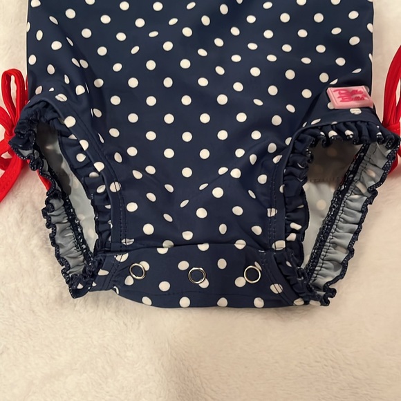 Ruffle Butts long sleeve rash guard, red, white and blue, size 3-6 months - Picture 4 of 6
